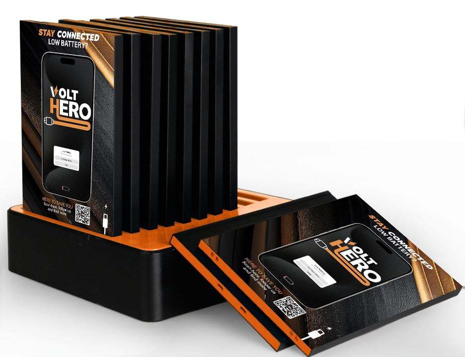 VOLT HERO multi-slot charging station with power banks